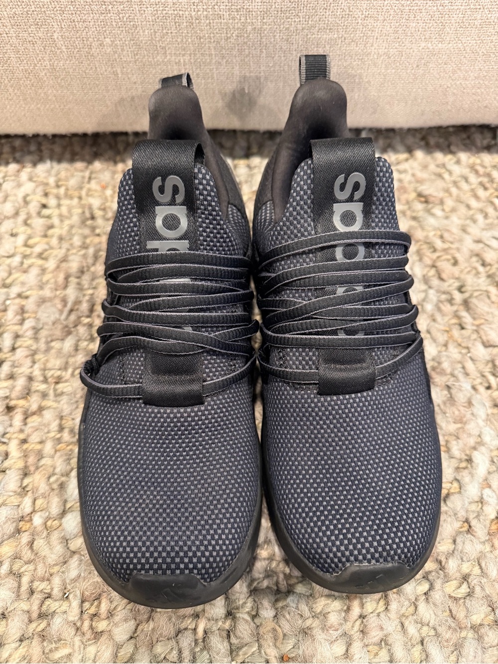 Adidas Kid’s Black Knit Athletic Sneakers